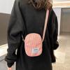 Novo estilo listra feminina bolsa de ombro 2022 Inverno Crossbody Bolsa Simples Mini Pequena Bolsa Troca de Celular Bolsa