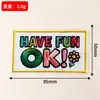 Parches bordados de colores transfronterizos en inglés, parches con citas motivacionales, parches divertidos de bordado de letras para ropa