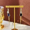 Celebridade da Internet da Coreia do Sul Geometria Irregular de Diamante Gancho de Orelha de Diamante Personalidade Temperamento Brincos Longos com Franjas Brincos de Alta Qualidade