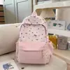 Mochilas para Estudiantes de Secundaria y Preparatoria para Niñas, Mochilas Lindas con Lazo y Gatito, Mochilas Frescas de Dibujos Animados Estilo Universitario