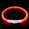 Coleira Luminosa para Cachorro Caminhada Noturna Cachorro Luminoso Luz Noturna Cachorro Grande e Pequeno com Luz Carregamento Animal de Estimação Anti-Perda Anel de Pescoço