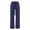 Pantalones de aire Lu-sense, pantalones casuales versátiles de verano con cordón a la cintura baja, corte recto, adelgazantes, que alargan las piernas, de pierna ancha hasta el suelo para caminar