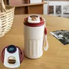 Taza termo para café con pantalla de temperatura, taza termo de agua de regalo, taza de viaje portátil de alta estética, taza simple nueva de acero inoxidable