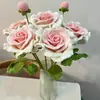 Paquete de Material de Tejido Rosa Tailandés Ramo Tejido Terminado Hecho a Mano Decoración de Flores Ramo para el Día de la Diosa Regalo