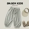 Pantalones de Hielo de Seda para Niños, Pantalones de Verano Anti-Mosquitos, Pantalones Frescos y Transpirables para Niños y Niñas, Leggings de Color Sólido Medianos y Grandes para Niños, Ropa para Niños