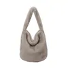 Bolso de Hombro Individual de Felpa con Estampado de Leopardo Otoño/Invierno 2026 para Mujer, Bolso de Axila Retro de Alta Gama, Bolso Cruzado Esponjoso