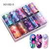 Conjunto de papel estrela para nail art transfronteiriço adesivos de unha flor de leopardo 4*100cm adesivos de unha laser coloridos