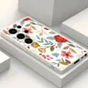 Pintura a óleo flores de rosa coloridas e folhas estilo pastoral vintage ins capa para celular Samsung S23FE alta estética anti-queda capa macia
