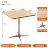 Mesa cuadrada minimalista de color madera natural, silla de comedor de diseño moderna para cafetería, mesa redonda pequeña, juego de mesa y sillas minimalista para reuniones informales