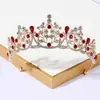 Liquidação Tiara Cabeça Coroa Princesa Vintage Estilo Floresta Diamante Vermelho Deusa Coroa de Aniversário Vestido de Noiva de Alta Qualidade Vestido de Festa Acessório de Cabelo
