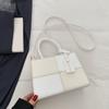 Bolso Cuadrado Pequeño Texturizado Moderno y Sencillo para Mujer 2025 Nuevo Bolso de Mano de Moda Empalmado para Viajero Bolso Bandolera de Hombro