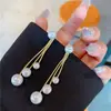 Nuevos Pendientes Largos de Perlas de Moda, Pendientes Largos de Borla de Perlas Modernos y Versátiles, Pendientes Versátiles