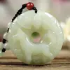 Pingente de Zodíaco de Jade Verde e Branco Jade Afegão Pingente de Colar de Jade Natural Fivela de Segurança Pingente de Jade Suprimento ao Vivo