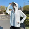 Servicio de Dropshipping: Nueva Chaqueta de Verano Transpirable con Protección UV de Seda Helada con Visera Negra de Goma Desmontable