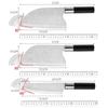 Cuchillo de Cocina Forjado, Cuchillo para Verduras, Acero Inoxidable, Afilado y Duradero, Cuchillo de Cocina para Cortar Carne y Verduras, Cuchillo de Chef, Cuchillo de Chef Blanco