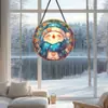 Atmósfera Navideña Transfronteriza Muñeco de Nieve Vidrieras Decoración Colgante Decoración de Patio Ventana de Cafetería Atrapasoles
