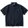Camisa Polo Tendência Marca Estilo Japonês Masculina Manga Curta Verão Gola Polo Camiseta Casal Gola Solta Meia Manga Paul Shirt Tendência