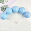 Decoración para tartas, bola dorada, bola dorada, bola de espuma de color, complemento para repostería de cumpleaños, accesorios para mesa de postres, paquete de 10