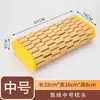 Almohada de bambú, con estampado de mahjong, hueca y transpirable, almohada de esterilla refrescante, adecuada para saunas, soporte para el cuello, cuentas de masaje, para una persona, almohada refrescante para el verano