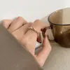 Nuevo Anillo Deslumbrante de Zirconia, Anillo de Cobre Irregular Estilo Coreano Nicho Estilo Ins, Anillo Ajustable para Mujer