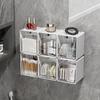 [Procesamiento Personalizado] Caja de Almacenamiento para Mascarillas Faciales de Baño y Bastoncillos de Algodón, Gabinete de Pared sin Taladro, Almacenamiento de Gabinete de Espejo de Baño para Encimera