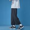 Pantalones Frescos de Verano de Seda de Hielo para Hombre Estilo Coreano Secado Rápido Transpirables Recortados Ins Estilo Hong Kong Sueltos Rectos de Pierna Ancha Casuales