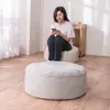 Asiento Cojín Futón de Algodón y Lino para Persona Perezosa Redondo Engrosado Suelo Tatami Taburete Pequeño Sala de Estar Estilo Japonés Esterilla