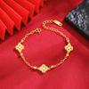 Nuevo Brazalete de Chinoiserie Dorado Arena para Novias, Plateado Roto Brillante, Algunos Liang de Brazaletes de Bambú Que No Se Desvanecerán por Mucho Tiempo, Pixiu Simulado