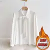 Camisa Blanca de Chifón con Lazo de Manga Corta para Mujer Ropa Profesional Vestido Top Interior Blanco Traje para Entrevista Camisa