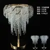 Adereços de Casamento Suporte de Flor de Gelo de Cristal Decoração da Mesa Principal Suporte de Flores para Mesa do Salão de Casamento Vaso Europeu Ornamentos de Ferro