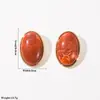 Nuevos pendientes de acrílico ovalados degradados S925 de plata de Heming Jewelry, estilo retro europeo y americano, pendientes de estilo para el trabajo
