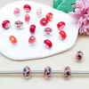 1 Pulsera Roja, Cuentas Separadas, Accesorios Hechos a Mano con Joyería de Cuentas, 15 Estilos Disponibles, Cuentas con Agujero Grande, Venta al por Mayor de Cuentas Sueltas
