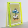 Porta-Retrato Transparente Simples de Acrílico para Mesa, Pendurar na Parede Estilo Ins, Arte com Flores Secas, Moldura para Quebra-Cabeças, Porta-Retrato