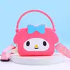 Nueva Linda Mochila Kuromi Billetera de Monedas de Silicona Perro de Orejas Grandes Bolso Cruzado Infantil Bolso de Hombro Princesa de Dibujos Animados