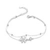 Pulseira S925 Prata de Lei Flor de Cerejeira Feminina Design Nicho High-End e Exquisito 2023 Novo Presente de Aniversário para Namorada