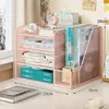 Suporte para Armazenamento de Arquivos, Cesto Organizador Multifuncional para Mesa, Caixa Organizadora de Mesa, Suporte para Livros, Estante de Escritório, Armazenamento de Dados