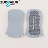 Calcetines de Yoga Zobaren de Dedos Libres y Separados Antideslizantes Profesionales Cortos para Mujer Deportes de Interior Fitness Pilates Calcetines Separadores de Dedos