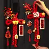 Decoración colgante de puerta con Nudo Wanzi 2026 Año del Caballo Decoración de Año Nuevo Colgante Nudo Chino Ambiente Configuración de Escena Adorno colgante para el Festival de Primavera