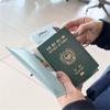 Creativo Porta Pasaporte de Viaje de Cuero Estilo Coreano Cubierta Protectora de Cuero para Libreta Cubierta de Cuero Cubierta Multifuncional para Almacenamiento de Certificados