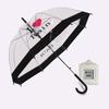 Paraguas de hoja verde manchada paraguas transparente POE creativo amor encaje sombrilla verde Apolo una generación de cabello