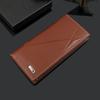 Cartera de hombre Cartera de negocios larga Popular Bolso de cuero sin hebilla Interior multitarjeta Cremallera Comercio exterior transfronterizo Clip dorado