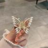 2024 novo strass borboleta menina senhoras grampo de cabelo acessórios de cabelo moda alto sentido lado clipe fabricantes atacado