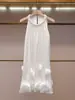 [En Stock] Vestido de Verano sin Mangas con Bordado de Flores Tridimensionales Elegante para Mujer, Personalizable, de Alta Gama, Shenzhen Nanyou, Otoño