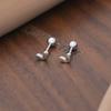 Pendientes de plata de ley s999 con forma de corazón, diseño tridimensional, con hebilla de tornillo y hueso para la oreja, nuevos y elegantes, con un gran temperamento y una gran sensación para mujer.