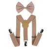 Traje de pajarita con tirantes para niños de origen transfronterizo, multicolor, con 3 clips, correas elásticas en forma de Y y longitud ajustable.