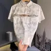 Camisa Polo de Verano Nuevo Estilo Cielo Estrellado Tie-Dye Diseño Bordado Cuello Solapa para Hombre Versátil Casual Ajustado Manga Corta