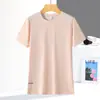 Nueva camiseta de seda de hielo de verano 2024 para pareja, hombres y mujeres, cuello redondo, secado rápido, transpirable, ligera, casual, deportiva, manga corta