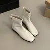 Botas retro Martin de caña corta, cremallera trasera pequeña, botas 2026 Otoño Invierno, botines sencillos para mujer, puntera cuadrada elegante, botas ajustadas, estilo nuevo