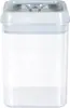 Frasco Sellado Cuadrado de Plástico de Alta Transparencia de 1.7L para Té de Flores y Galletas, Frasco Transparente de Almacenamiento de Granos para Cocina con Tapa Fácil de Abrir