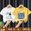 Estilo Nuevo de Verano Ropa de Verano Holgada para Niños Niños Camiseta de Algodón Puro Manga Corta 2026 Top de Media Manga Camiseta de Moda
